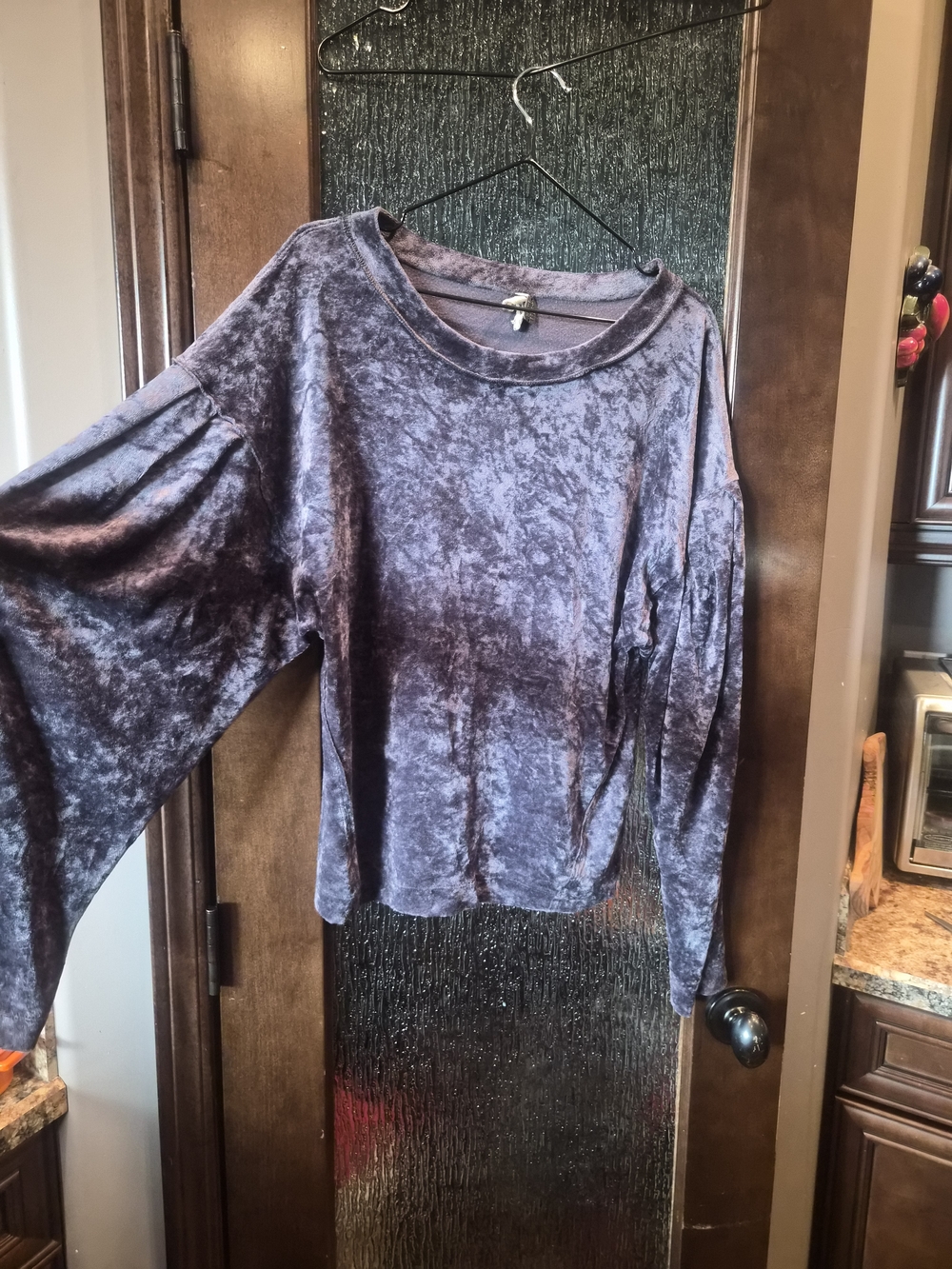 We The Free Crushed Velvet Long-Sleeve Top